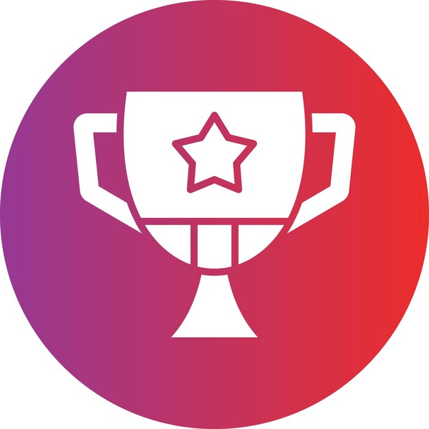 Estilo del icono del trofeo de diseño vectorial