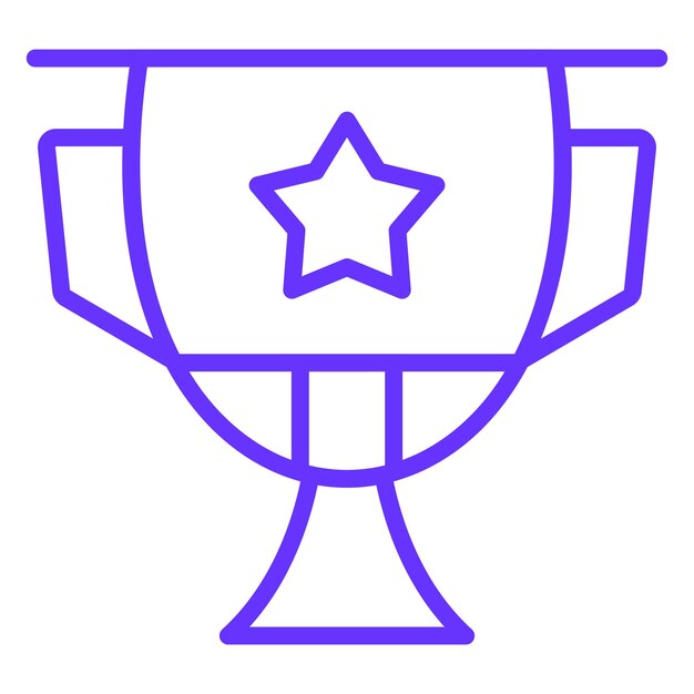 Estilo del icono del trofeo de diseño vectorial