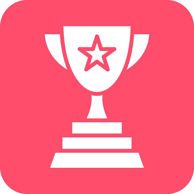 Estilo del icono del trofeo de diseño vectorial