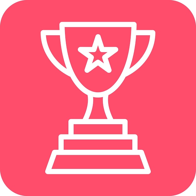 Estilo del icono del trofeo de diseño vectorial