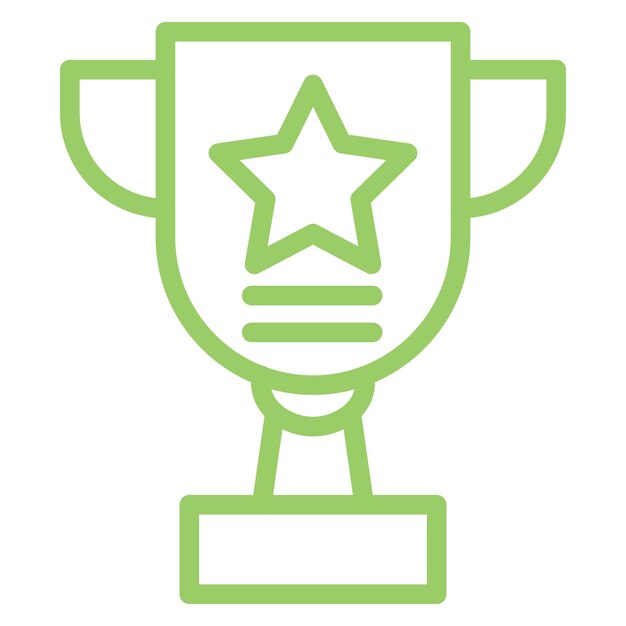 Estilo del icono del trofeo de diseño vectorial