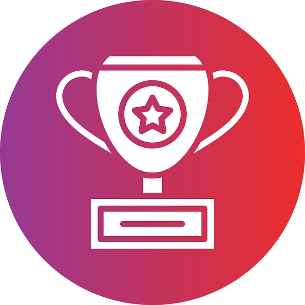 Estilo del icono del trofeo de diseño vectorial