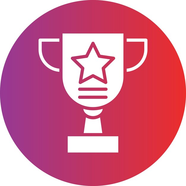 Estilo del icono del trofeo de diseño vectorial