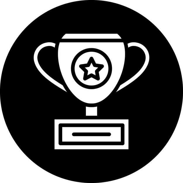 Estilo del icono del trofeo de diseño vectorial