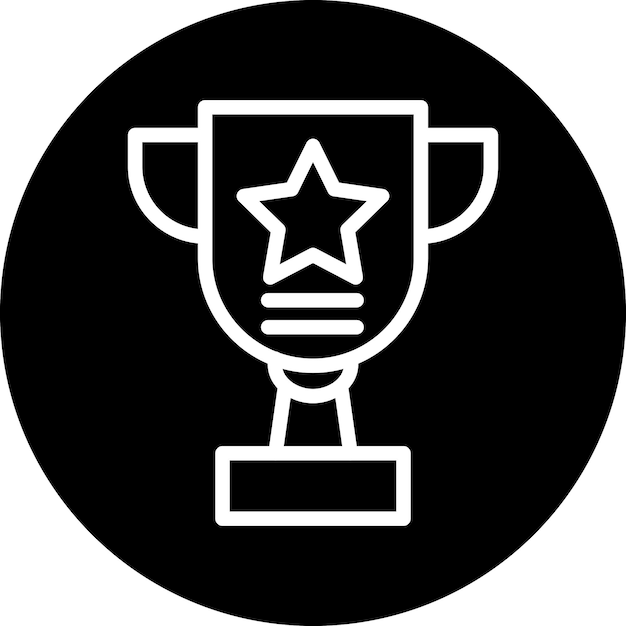 Estilo del icono del trofeo de diseño vectorial
