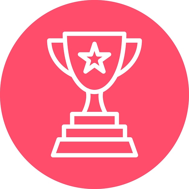 Estilo del icono del trofeo de diseño vectorial