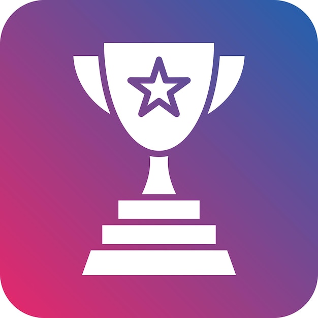 Estilo del icono del trofeo de diseño vectorial
