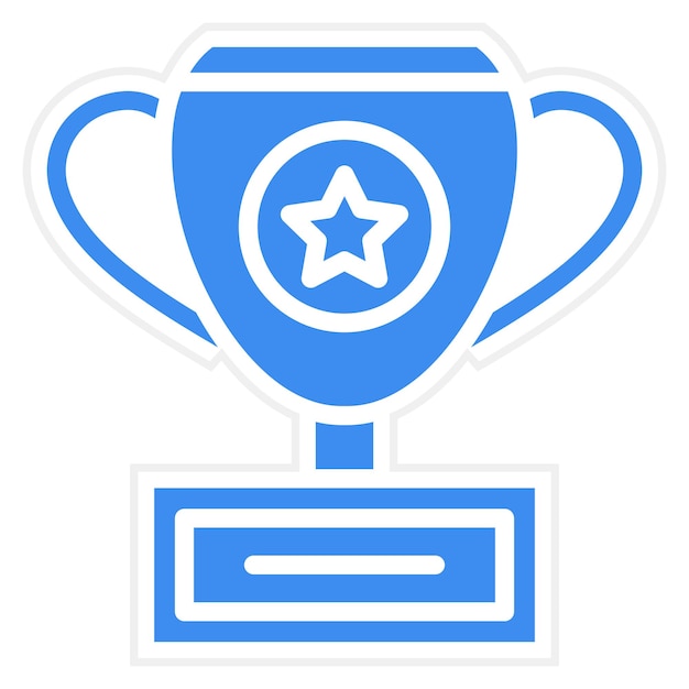 Estilo del icono del trofeo de diseño vectorial
