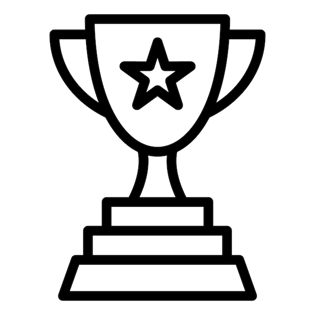 Estilo del icono del trofeo de diseño vectorial