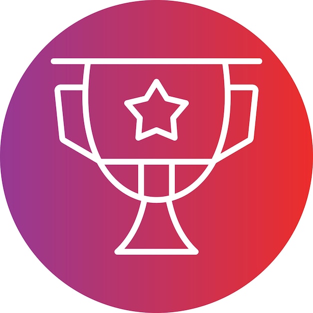 Estilo del icono del trofeo de diseño vectorial