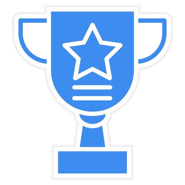 Estilo del icono del trofeo de diseño vectorial
