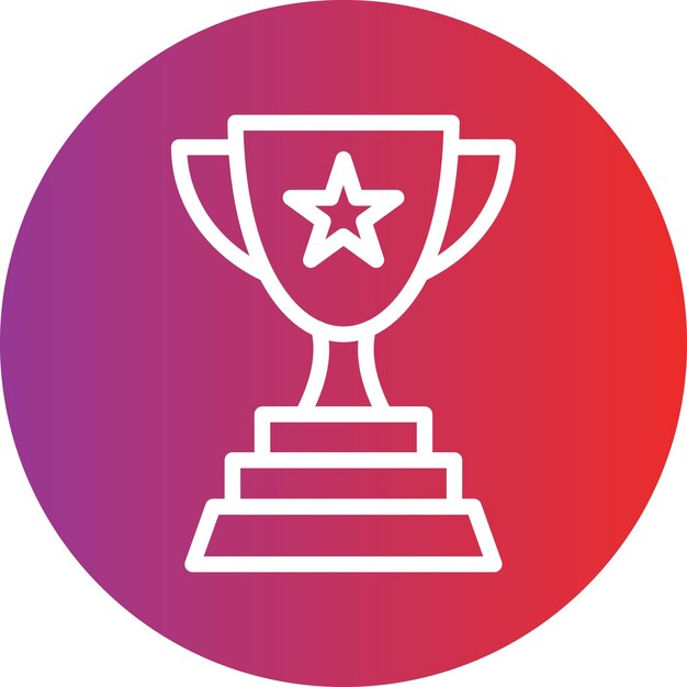 Estilo del icono del trofeo de diseño vectorial