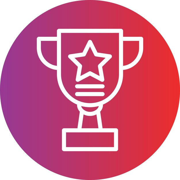 Estilo del icono del trofeo de diseño vectorial