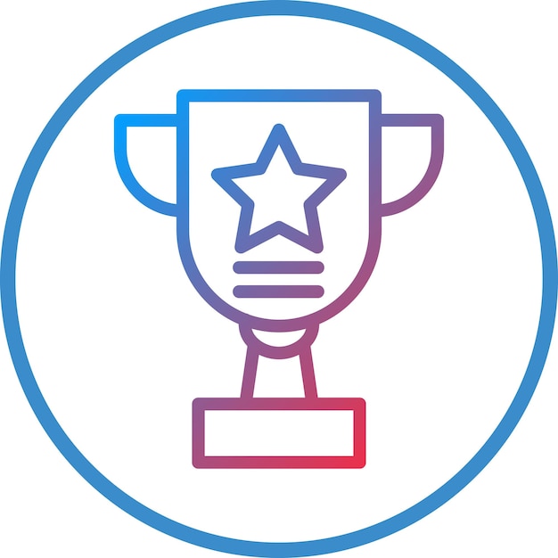 Estilo del icono del trofeo de diseño vectorial
