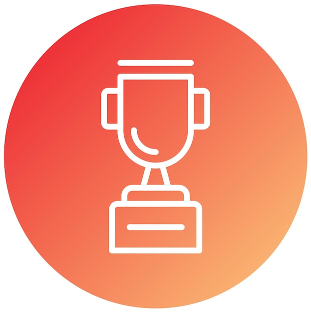 Estilo del icono del trofeo de diseño vectorial