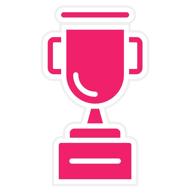 Estilo del icono del trofeo de diseño vectorial