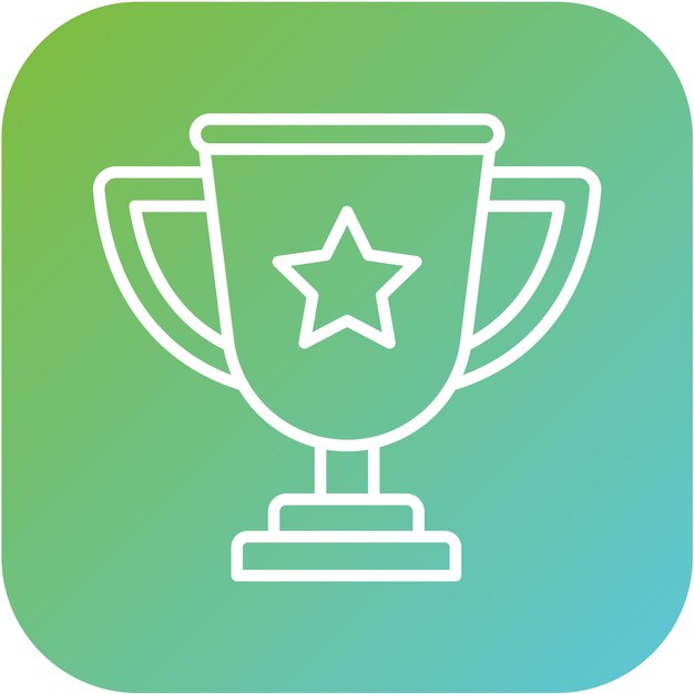 Estilo del icono del trofeo de diseño vectorial