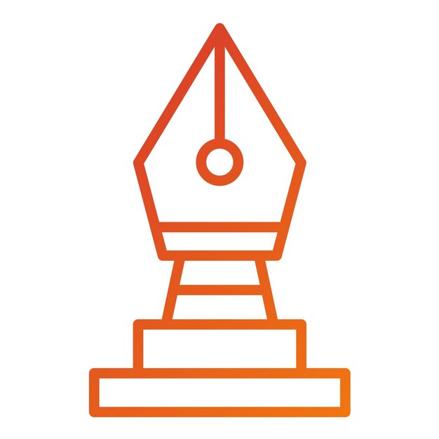 Estilo del icono del trofeo de diseño vectorial