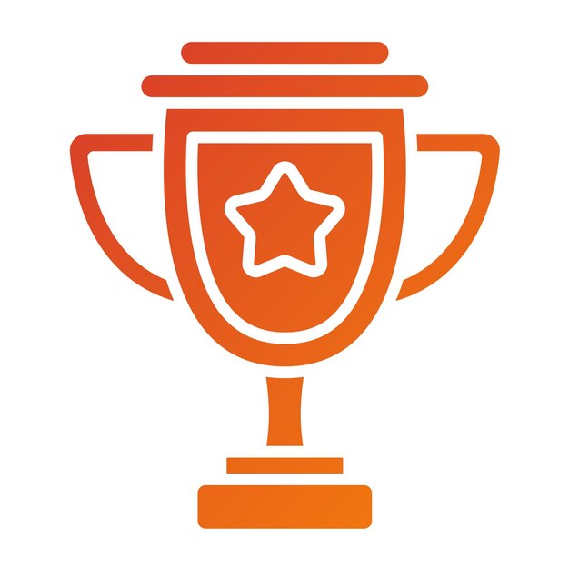 Estilo del icono del trofeo de diseño vectorial