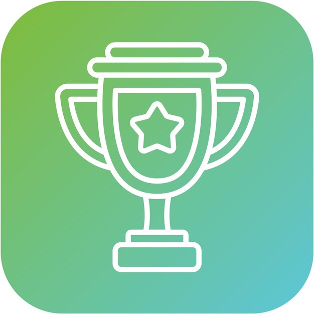 Estilo del icono del trofeo de diseño vectorial
