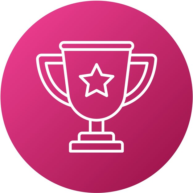 Estilo del icono del trofeo de diseño vectorial