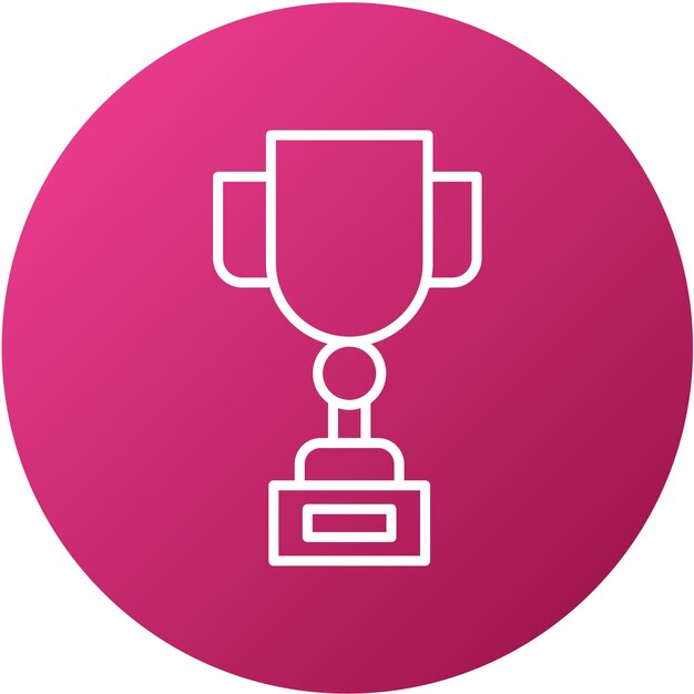 Estilo del icono del trofeo de diseño vectorial