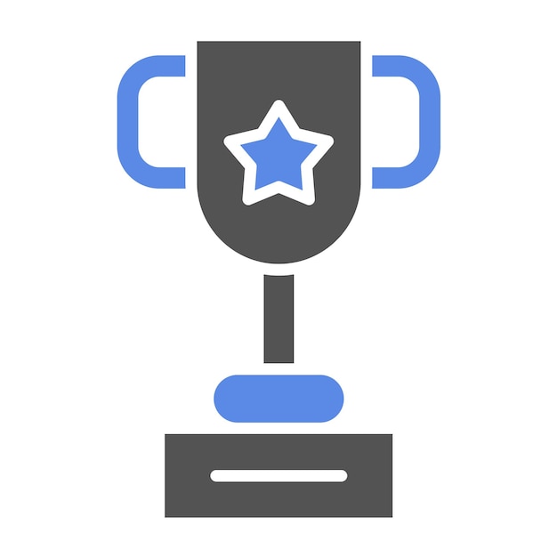 Estilo del icono del trofeo de diseño vectorial