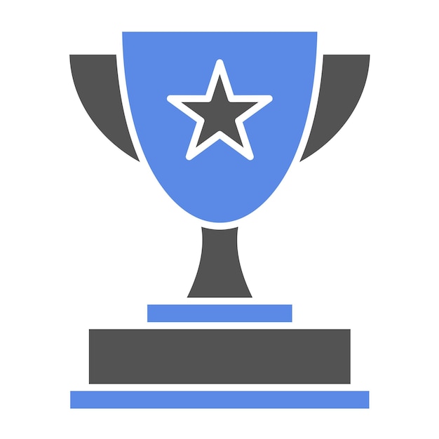Estilo del icono del trofeo de diseño vectorial