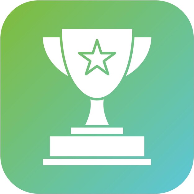 Estilo del icono del trofeo de diseño vectorial