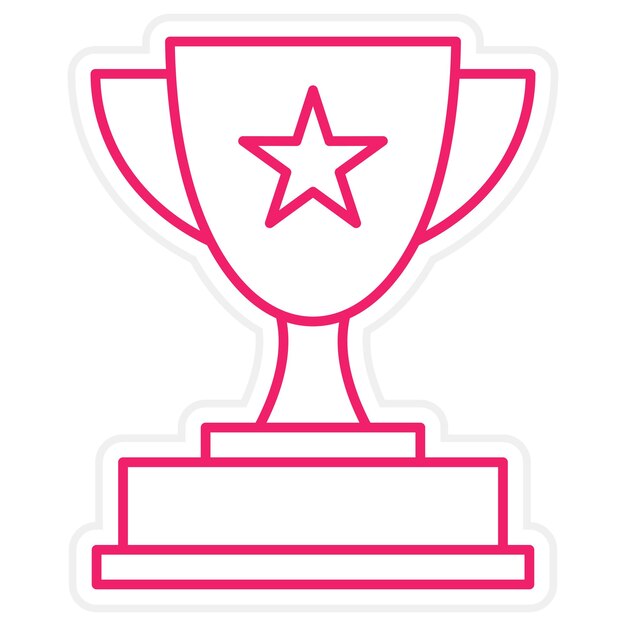 Estilo del icono del trofeo de diseño vectorial