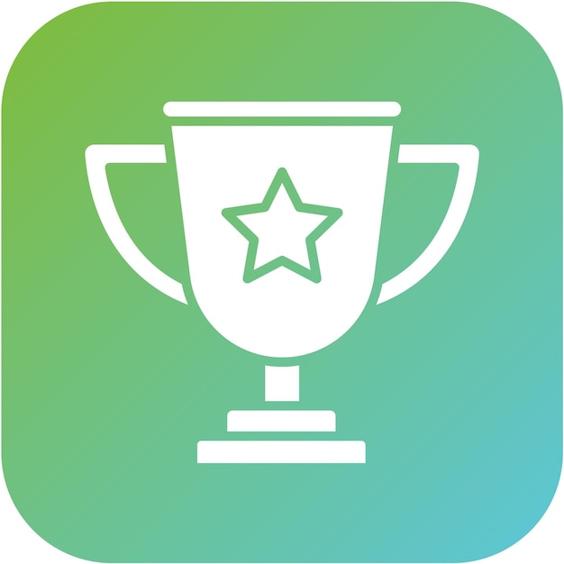 Estilo del icono del trofeo de diseño vectorial