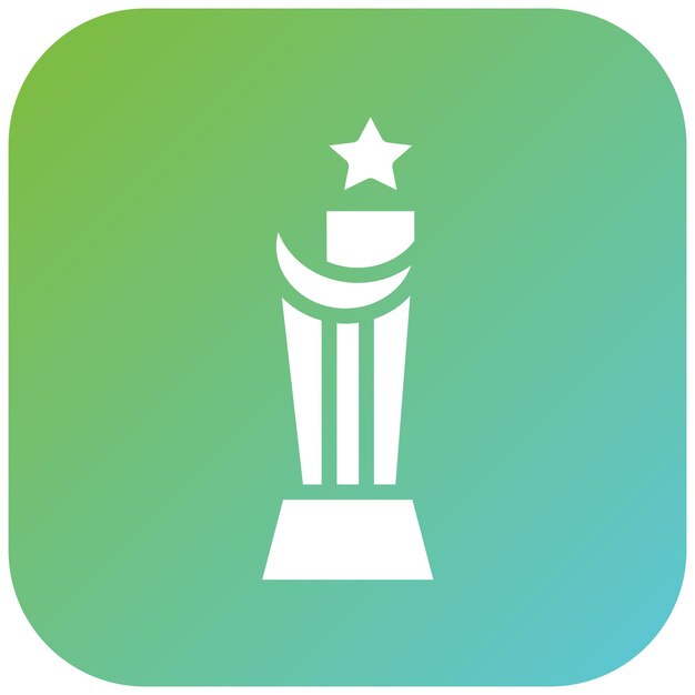 Estilo del icono del trofeo de diseño vectorial