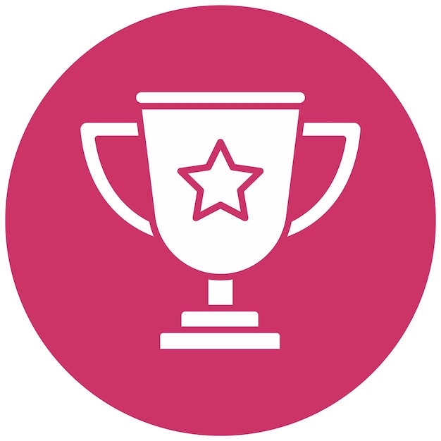 Estilo del icono del trofeo de diseño vectorial