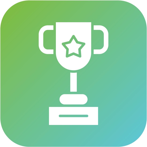 Estilo del icono del trofeo de diseño vectorial