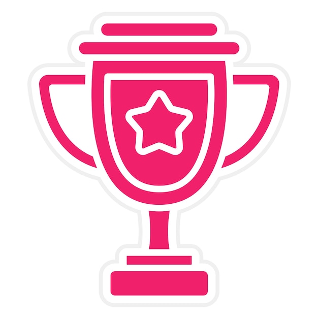 Estilo del icono del trofeo de diseño vectorial