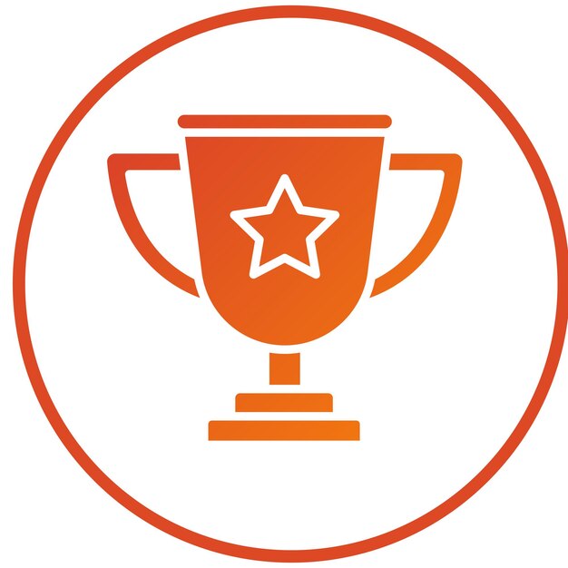 Estilo del icono del trofeo de diseño vectorial