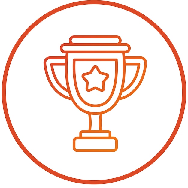 Estilo del icono del trofeo de diseño vectorial