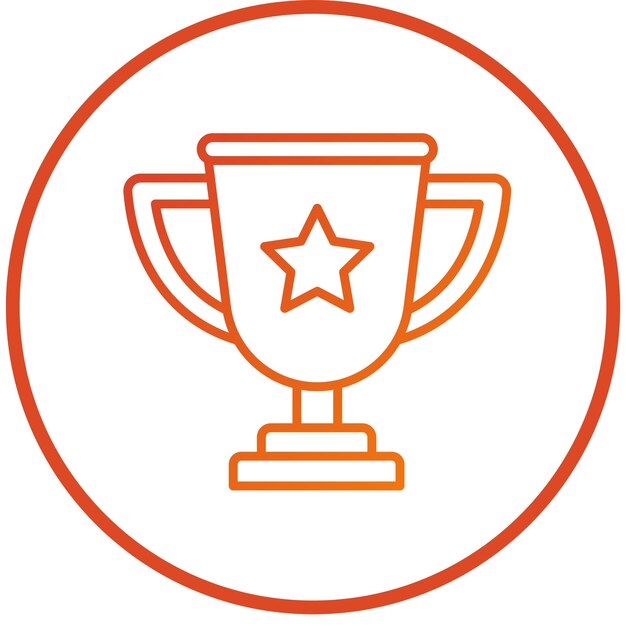 Estilo del icono del trofeo de diseño vectorial