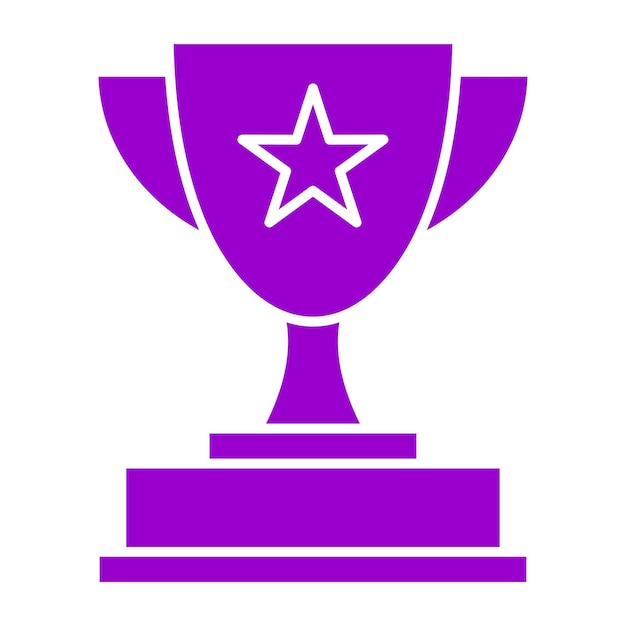 Estilo del icono del trofeo de diseño vectorial