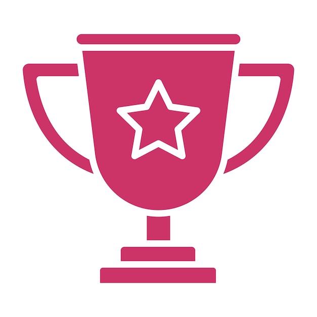 Estilo del icono del trofeo de diseño vectorial