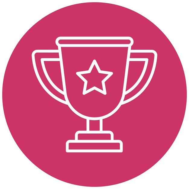Estilo del icono del trofeo de diseño vectorial