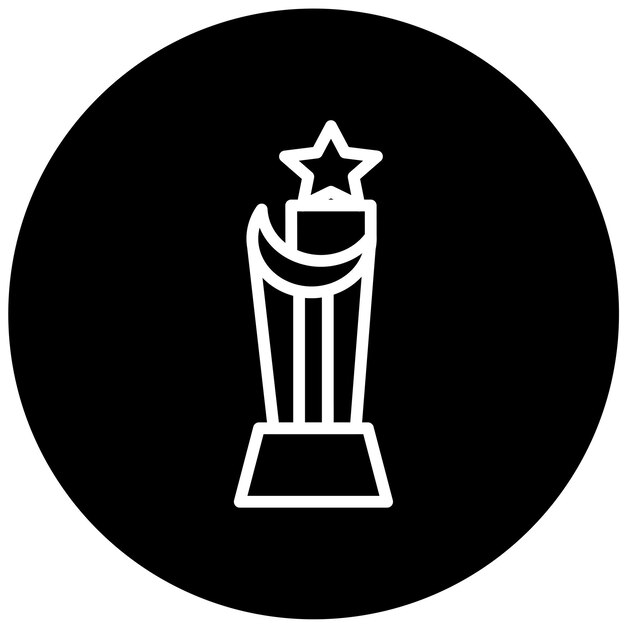 Estilo del icono del trofeo de diseño vectorial