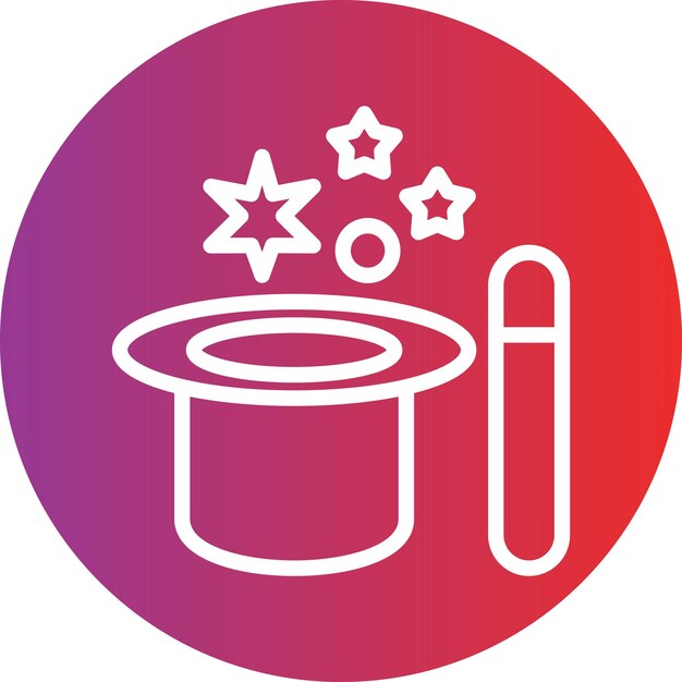 Estilo del icono del truco mágico
