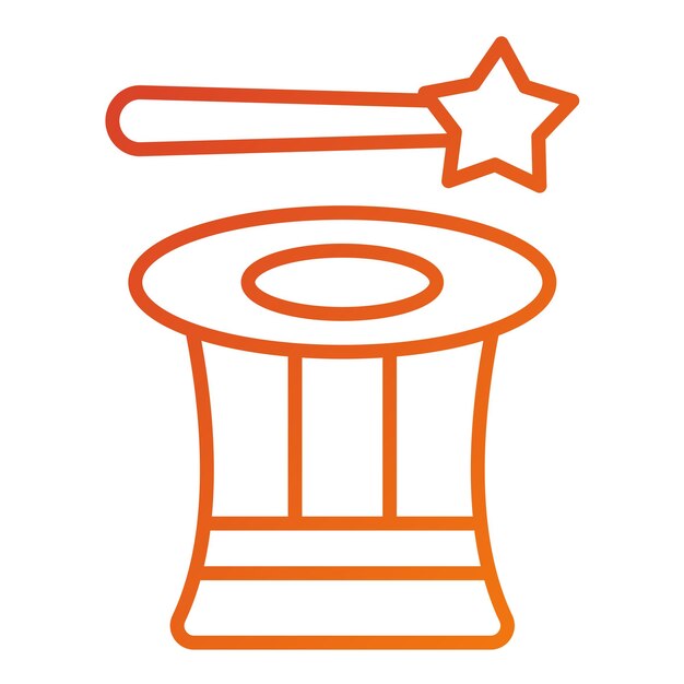 Estilo del icono del truco mágico