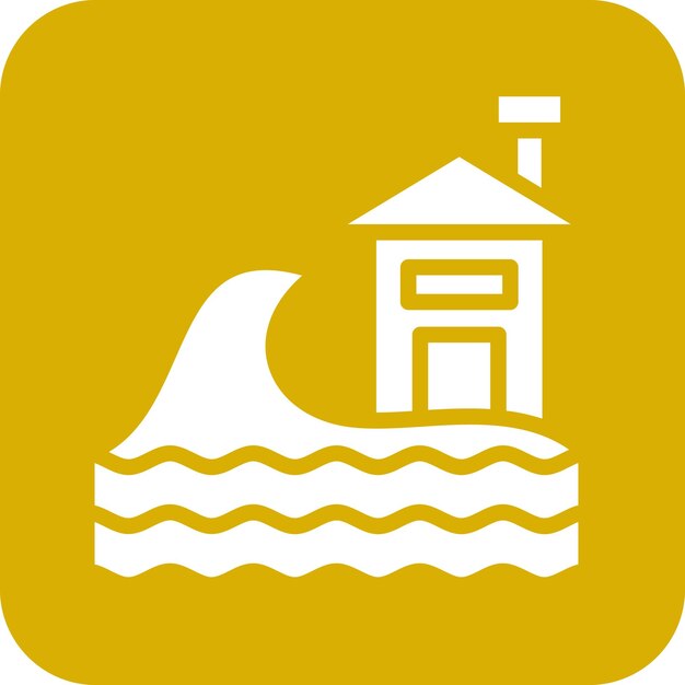 Estilo del icono del tsunami
