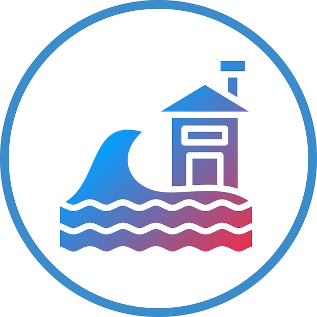 Estilo del icono del tsunami