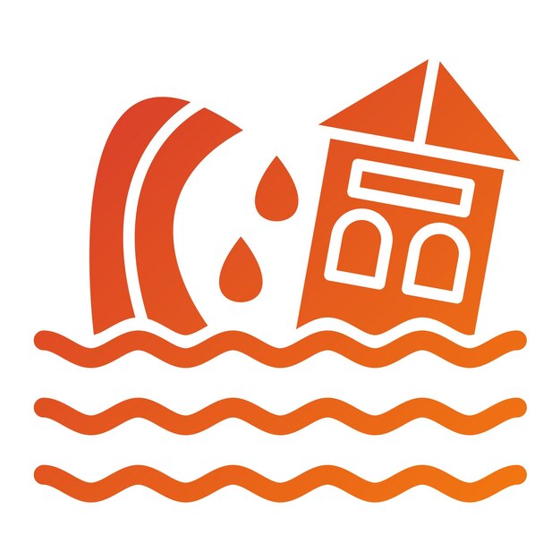Estilo del icono del tsunami
