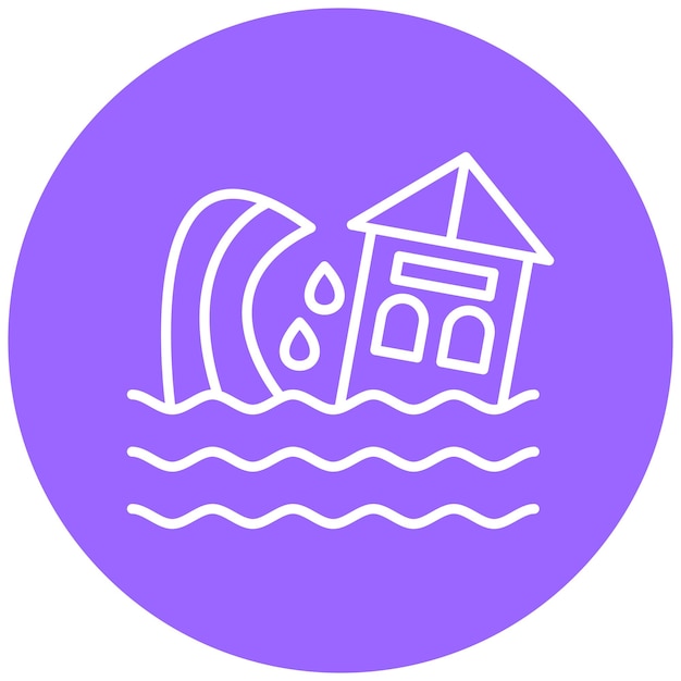 Estilo del icono del tsunami