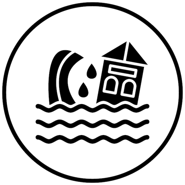 Estilo del icono del tsunami