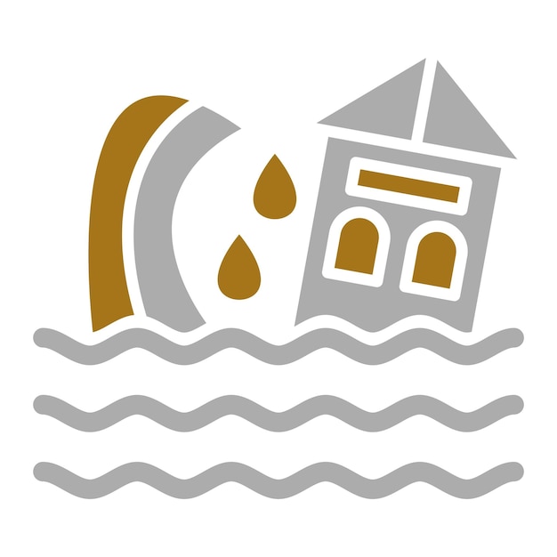 Estilo del icono del tsunami